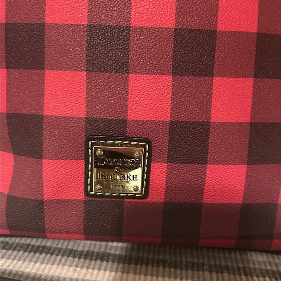 Dooney & Bourke Red and Black Checkered Crossbody Bag - Picture 2 of 14